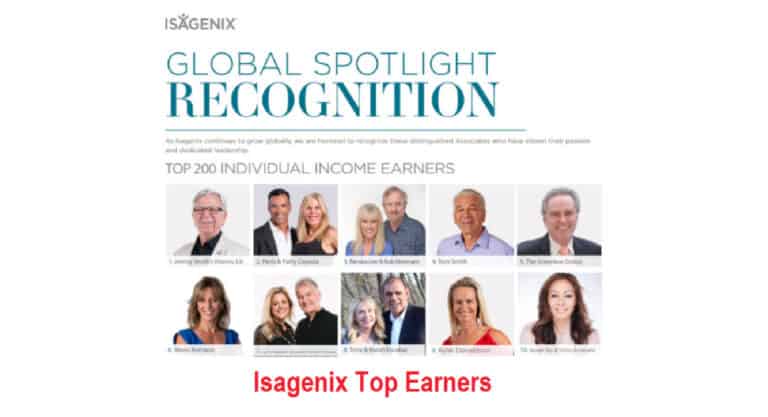 Isagenix Top Earners – List of 200 Super Stars!